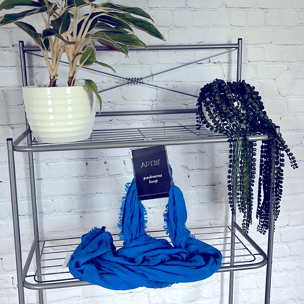 Never worn blue wrap scarf